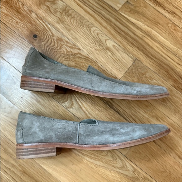 Grey Women's Suede Suede Loafers - Picture 2 of 5